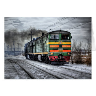 Foto der Lokomotive Winter Russland Hinweis
