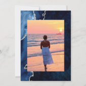 Foto der Marine und der Silver Agate Einladung (Rückseite)