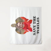 Foto der Meeresschildkröten rette die Meeresschild Wandteppich (Vorderseite)