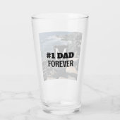 Foto der Meereswellen und Felsen #1 Vater Blue Glas (Rückseite)