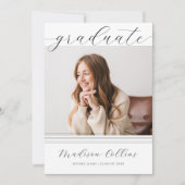 Foto der Minimalistisch Lines Graduation Party Einladung (Vorderseite)