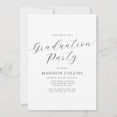 Foto der Minimalistisch Lines Graduation Party Einladung (Rückseite)