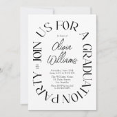Foto der Minimalistischen Double Arch Graduation P Einladung (Vorderseite)