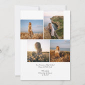 Foto der Minimalistischen Double Arch Graduation P Einladung (Rückseite)