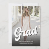 Foto der Minimalistischen Graduierungspartei Einladung (Vorderseite)