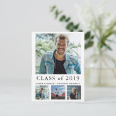 Foto der Minimalistischen Graduierungspartei Postkarte (Stehend Vorderseite)