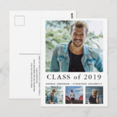 Foto der Minimalistischen Graduierungspartei Postkarte (Vorne/Hinten)