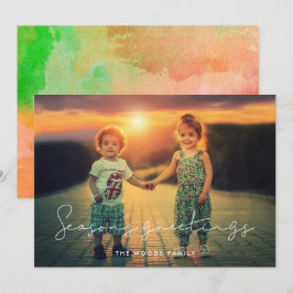 Foto der Minimalistischen handgeschriebenen Weihna Feiertagskarte