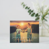 Foto der Minimalistischen Jahreszeit Postkarte (Stehend Vorderseite)