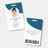 Foto der Mitarbeiter, Name, Logo, Bar-Code-Abzeich Ausweis (Vorder- & Rückseite)