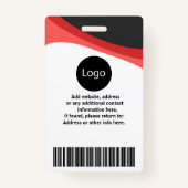 Foto der Mitarbeiter von Red Company, Logo, Bar Co Ausweis (Rückseite)