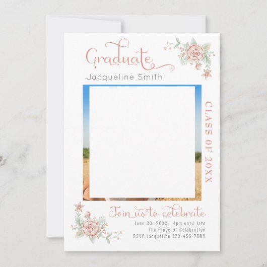 Foto der Modernen Blumenstudium Einladung (Vorderseite)