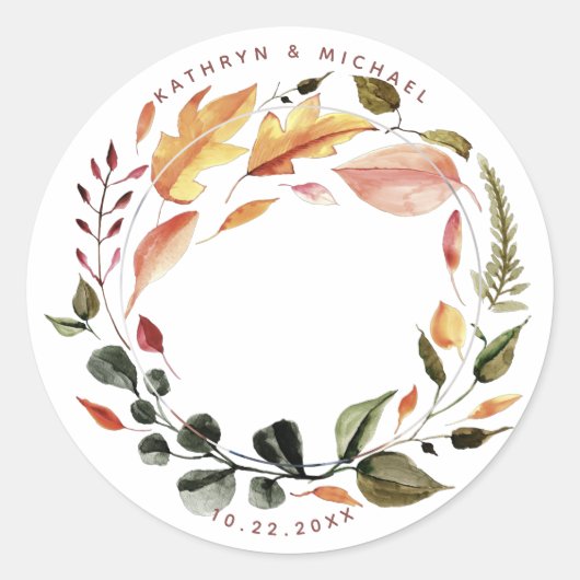 Foto der modernen Erdfarben Runder Aufkleber (Vorderseite)