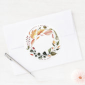 Foto der modernen Erdfarben Runder Aufkleber (Umschlag)