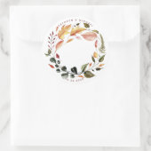 Foto der modernen Erdfarben Runder Aufkleber (Tasche)