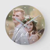 Foto der modernen Liebe Runde Wanduhr (Vorderseite)