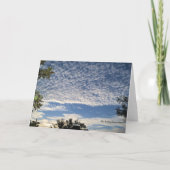 Foto der Morgenhimmel und des bemalten Pferdes Dankeskarte (Rückseite)