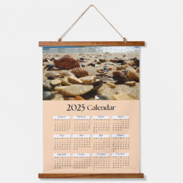 Foto der Muscheln am Strand, Dekoration an der Küs Wandteppich Mit Holzrahmen