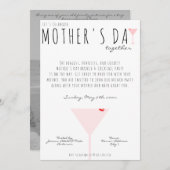 Foto der Mutter, Cocktail-Brunch der modernen Mart Einladung (Vorne/Hinten)