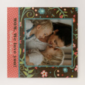 Foto der Mutter Hübsche Libelle-Wildblumen Puzzle (Horizontal)