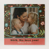 Foto der Mutter Hübsche Libelle-Wildblumen Puzzle (Vertikal)