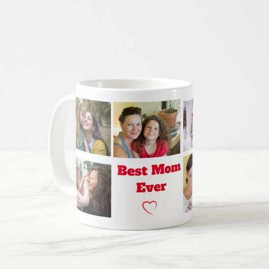 Foto der Mutter mit Text Kaffee Tasse (Vorderseite Links)