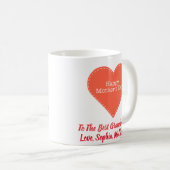 Foto der Mutter Oma Bestes jemals Niedliches Herz Kaffeetasse (VorderseiteRechts)
