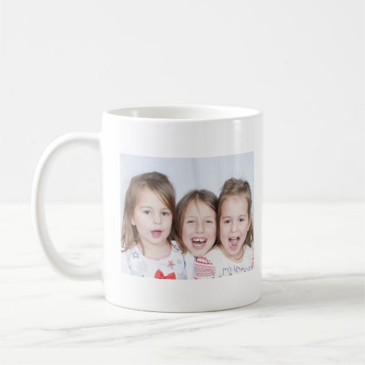 Foto der Mutter Oma Bestes jemals Niedliches Herz Kaffeetasse (Links)