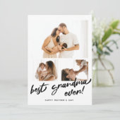 Foto der Mutter personalisieren Oma Card Feiertagskarte (Stehend Vorderseite)