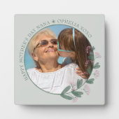 Foto der Mutter Rosa Wildblume Bilderrahmen Fotoplatte (Vorderseite)