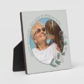 Foto der Mutter Rosa Wildblume Bilderrahmen Fotoplatte (Vorderseite)