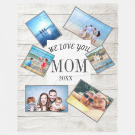 Foto der Mütter Tag Familie zerkleinert Rustikales Fleecedecke