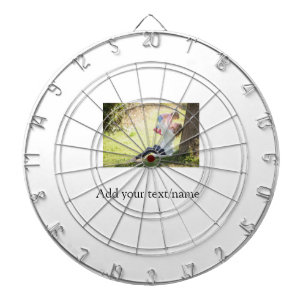 Foto der Mutter-Tochter-Familie fügt Bildtext-Name Dartscheibe