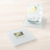 Foto der Mutter-Tochter-Familie fügt Bildtext-Name Glasuntersetzer (Schrägansicht)