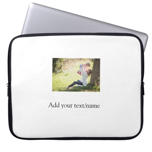 Foto der Mutter-Tochter-Familie fügt Bildtext-Name Laptopschutzhülle (Vorderseite)