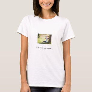 Foto der Mutter-Tochter-Familie fügt Bildtext-Name T-Shirt