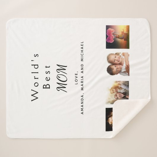 Foto der Mutter weiß Sherpadecke (Vorderseite (Horizontal))