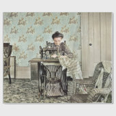 Foto der Nähmaschine 1890 Geschenkpapier (Flach)