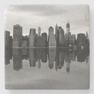 Foto der New York Cityskyline-Landschaft Steinuntersetzer