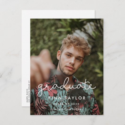 Foto der niedlichen Skriptabschlusspartei Postkarte (Vorne/Hinten)