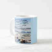 Foto der Ocean Courage Bible Verse Name Blau Kaffeetasse (Vorderseite Links)