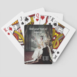 Foto der offiziellen Krönung von Königin Elisabeth Spielkarten