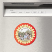 Foto der personalisierten Circle Magnet-Familie Magnet (In Situ (Geschirrspüler))