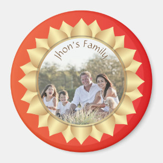Foto der personalisierten Circle Magnet-Familie Magnet