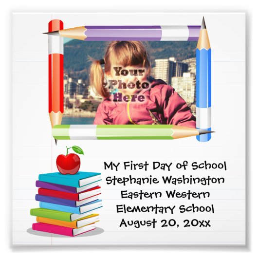 Foto der personalisierten Kinderschule (Vorne)