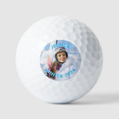 Foto der personalisierten Sky Blue Text-Reihe Golfball (Vorderseite)