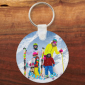 Foto der personalisierten Sky Blue Text-Reihe Schlüsselanhänger (Rückseite)