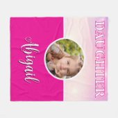 Foto der personalisierten Tochter und Name "Hot Pi Fleecedecke (Vorderseite (Horizontal))