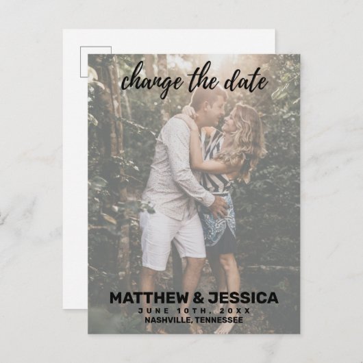 Foto der Personalisierten Verlobung Ankündigungspostkarte (Vorne/Hinten)