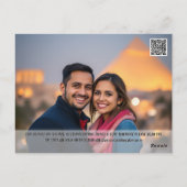 Foto der Pyramide von Kairo Sphinx rette Datum Postkarte (Rückseite)